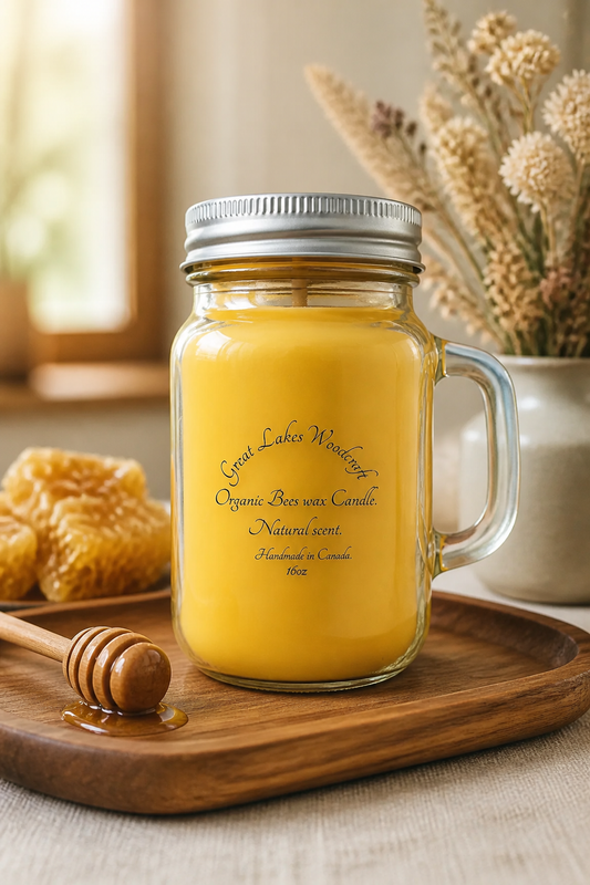 Warm and cozy Vanilla 16 oz beeswax candle