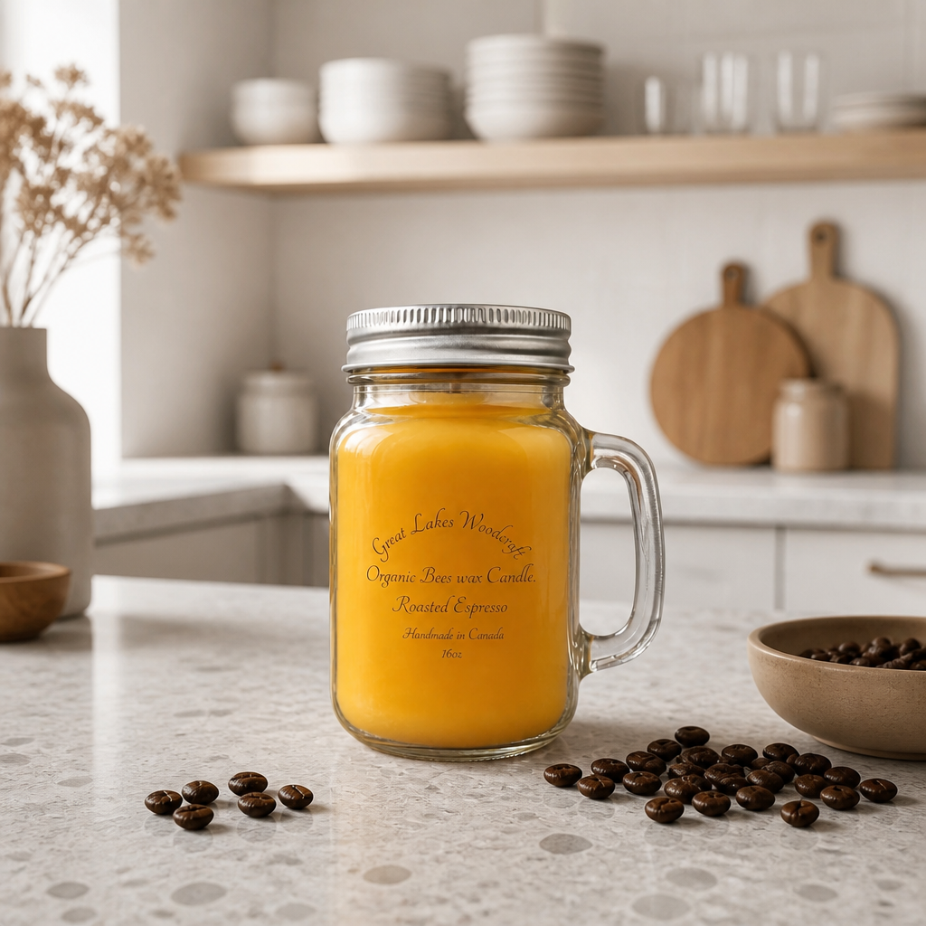 Roasted Espresso 16 oz beeswax candle