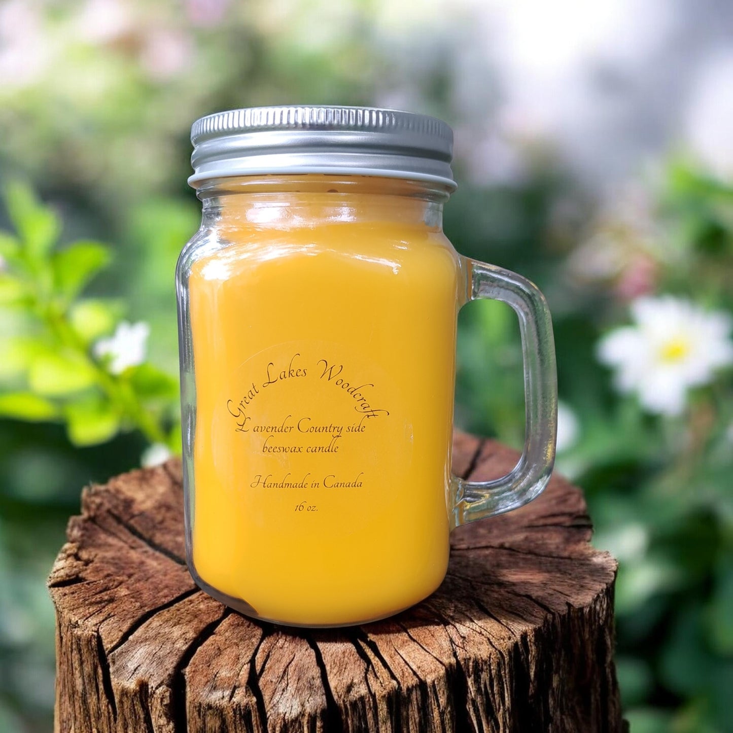 Lavender Country Side 16oz Beeswax candle