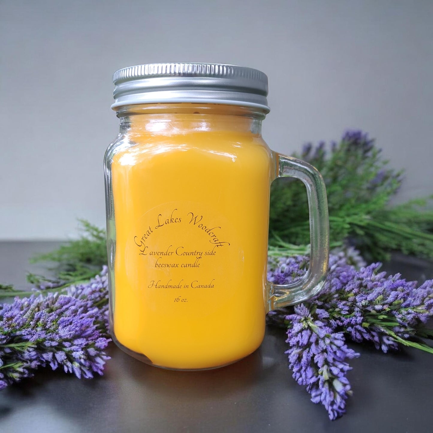 Lavender Country Side 16oz Beeswax candle