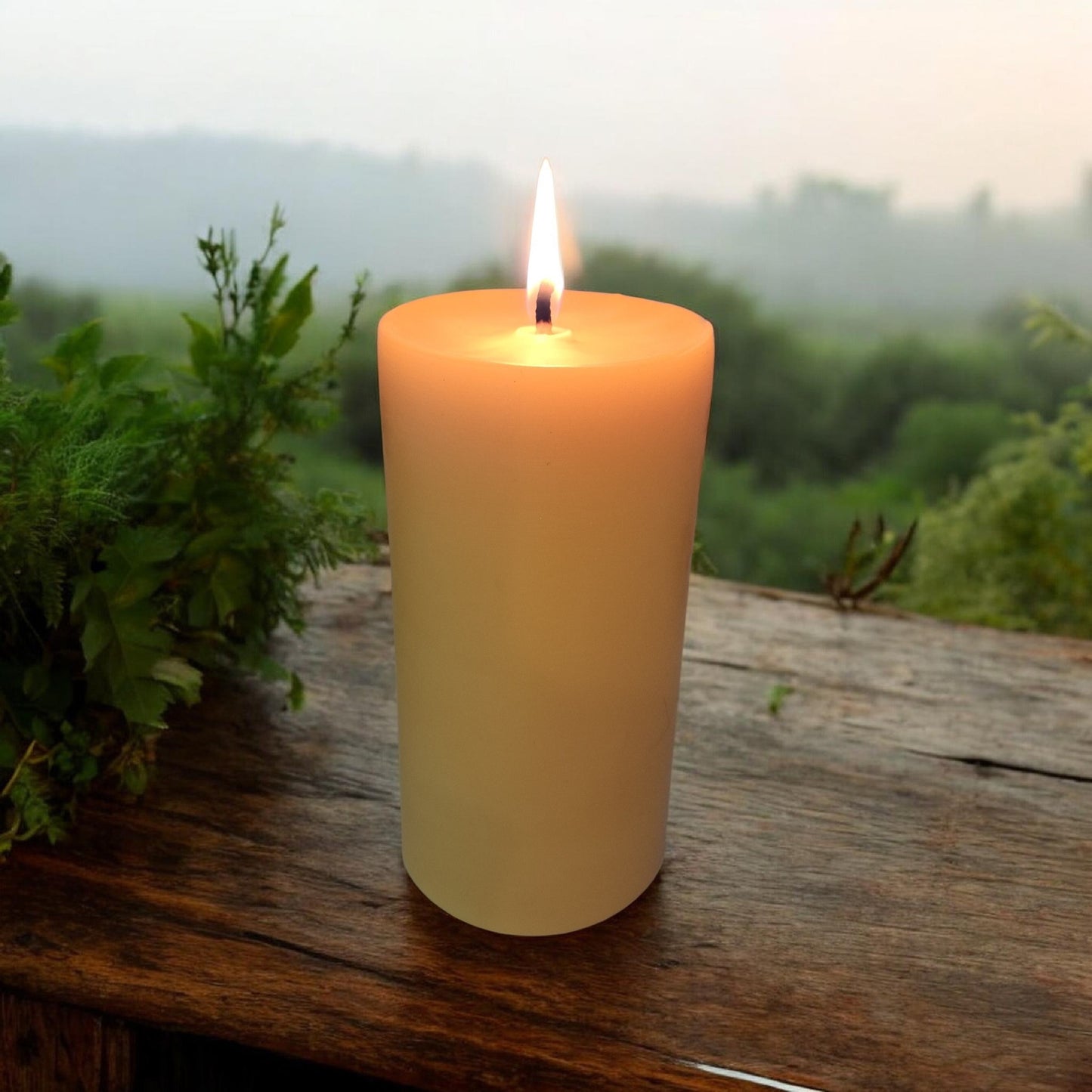Large Traditional Beeswax piliar candle